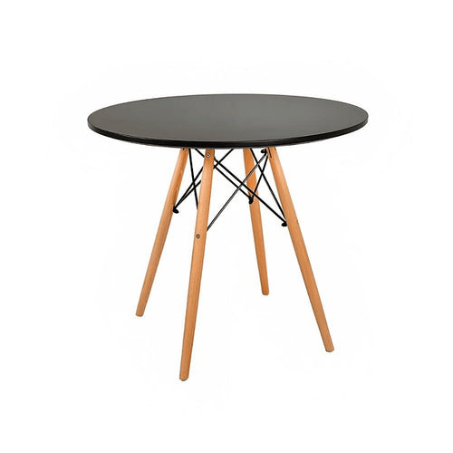 Mesa de Comedor Estilo Nórdico Tipo Eames - Negra