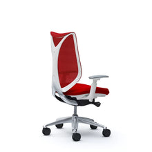 Cargar imagen en el visor de la galería, Silla Ergonómica Sabrina Estructura Blanca Malla Roja