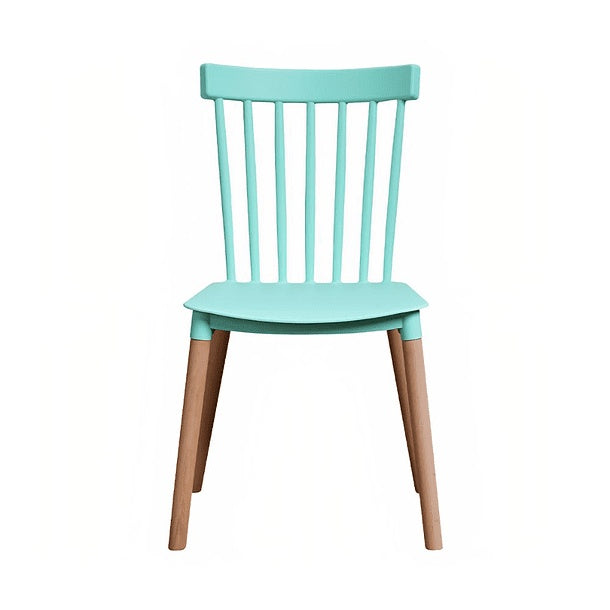 Silla Windsor en Color Menta con Patas de Madera