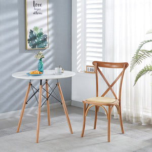 Silla Crossback Madera y Rattan - Natural