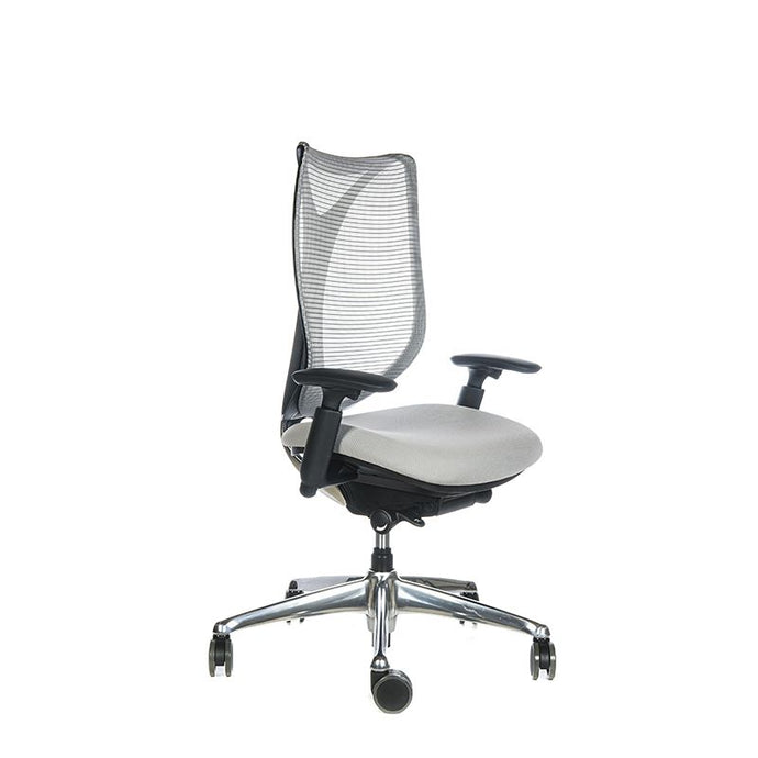Silla Ergonómica Sabrina Estructura Negra Malla Gris